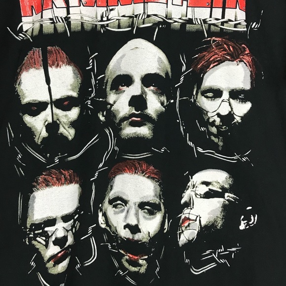 Vintage Rammstein Sehnsucht Band T-Shirt Wire Face